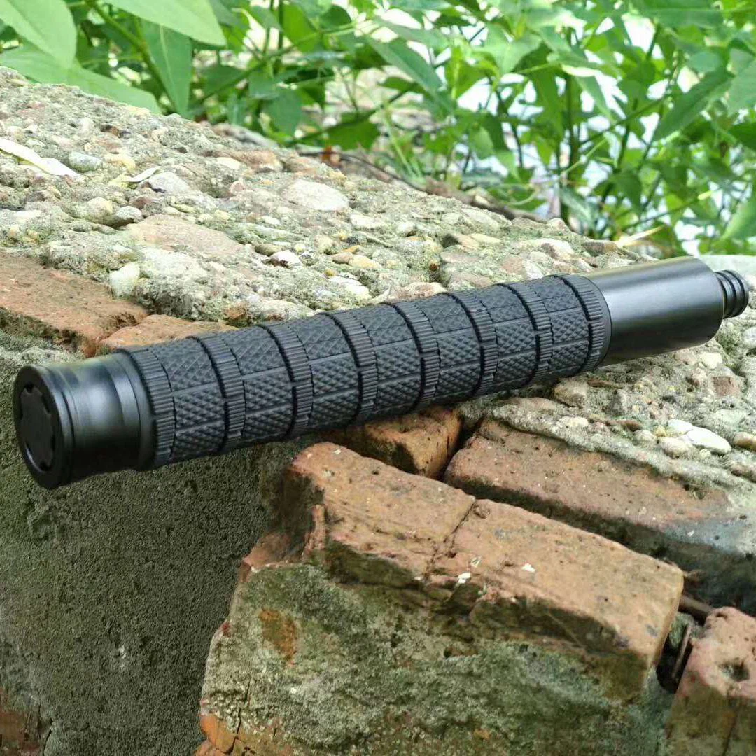 Aluminium alloy telescopic baton with rubber handle